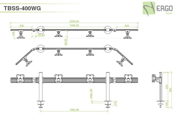 Настольное крепление для 4 мониторов TBSS-400WG